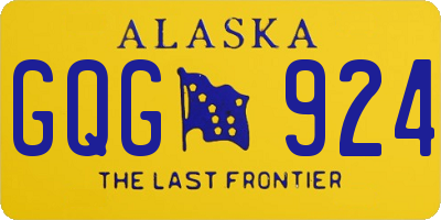 AK license plate GQG924