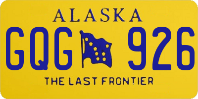 AK license plate GQG926