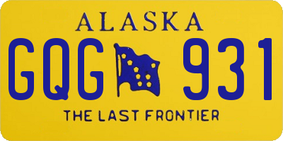 AK license plate GQG931
