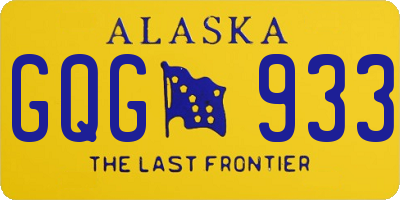 AK license plate GQG933
