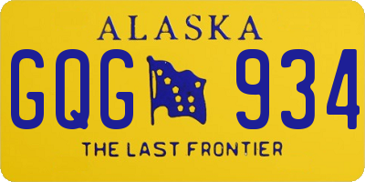 AK license plate GQG934