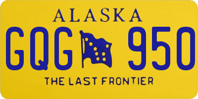 AK license plate GQG950