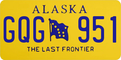 AK license plate GQG951