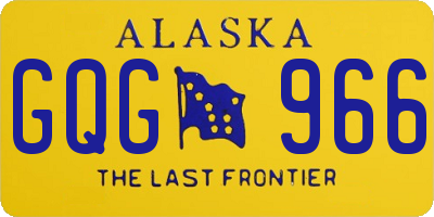 AK license plate GQG966
