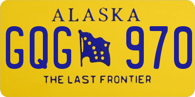 AK license plate GQG970