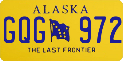 AK license plate GQG972