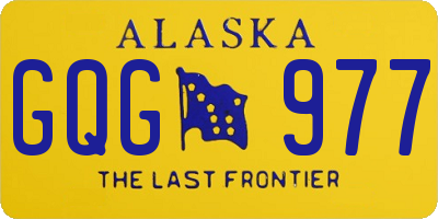 AK license plate GQG977