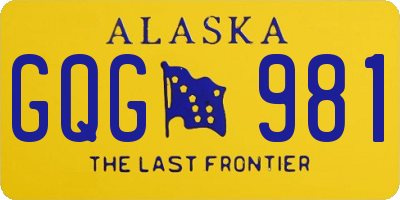 AK license plate GQG981