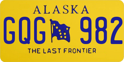 AK license plate GQG982