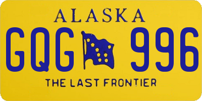 AK license plate GQG996