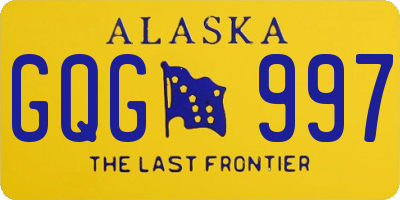 AK license plate GQG997