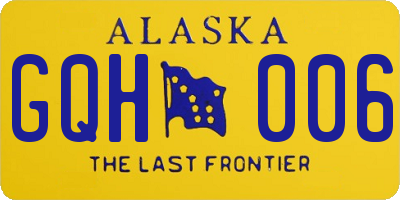 AK license plate GQH006