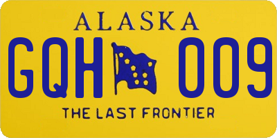 AK license plate GQH009