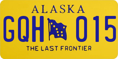 AK license plate GQH015