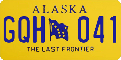AK license plate GQH041