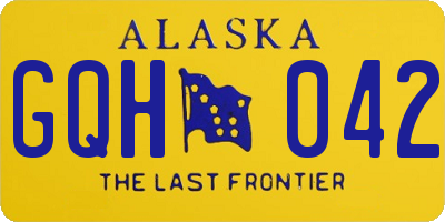 AK license plate GQH042