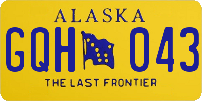AK license plate GQH043