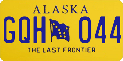 AK license plate GQH044