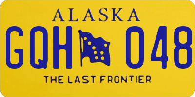 AK license plate GQH048