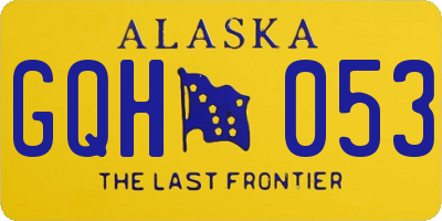 AK license plate GQH053