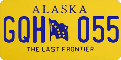 AK license plate GQH055