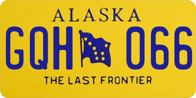 AK license plate GQH066