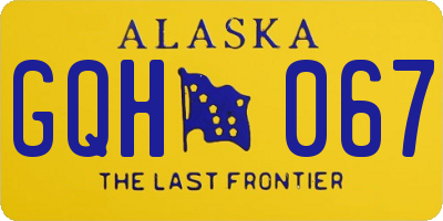 AK license plate GQH067