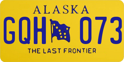 AK license plate GQH073