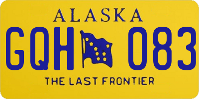 AK license plate GQH083