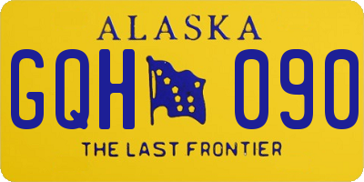 AK license plate GQH090