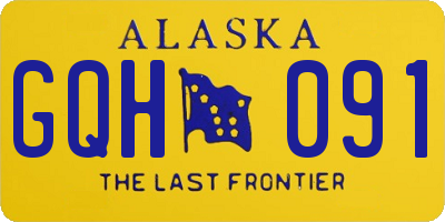 AK license plate GQH091