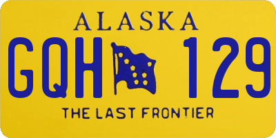 AK license plate GQH129