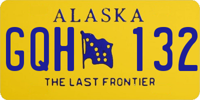 AK license plate GQH132