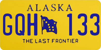 AK license plate GQH133