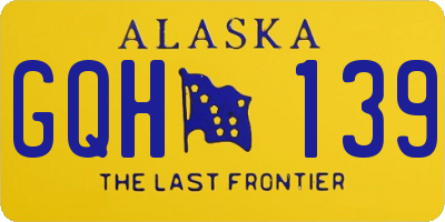 AK license plate GQH139