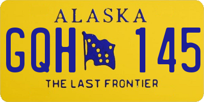 AK license plate GQH145