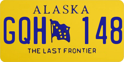 AK license plate GQH148