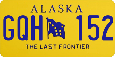 AK license plate GQH152