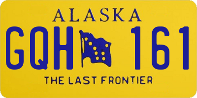 AK license plate GQH161