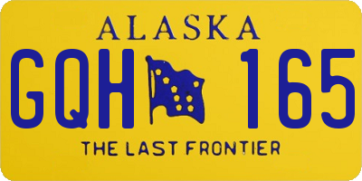 AK license plate GQH165