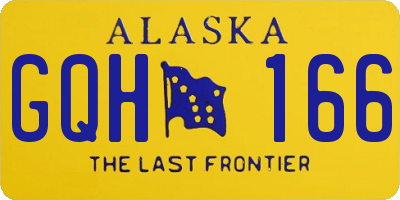 AK license plate GQH166