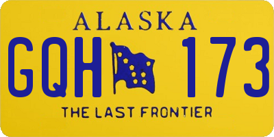 AK license plate GQH173