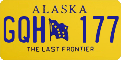 AK license plate GQH177