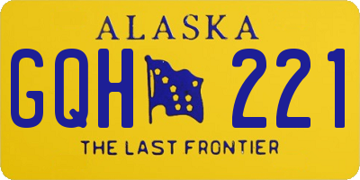 AK license plate GQH221