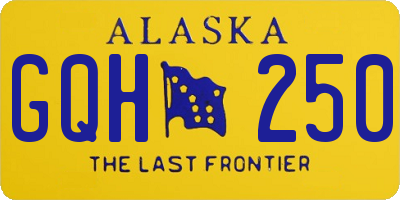 AK license plate GQH250