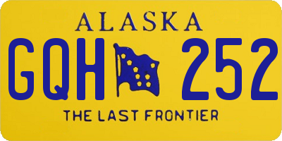AK license plate GQH252
