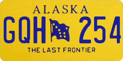 AK license plate GQH254