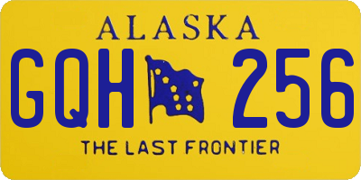 AK license plate GQH256