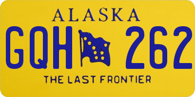 AK license plate GQH262