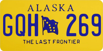 AK license plate GQH269